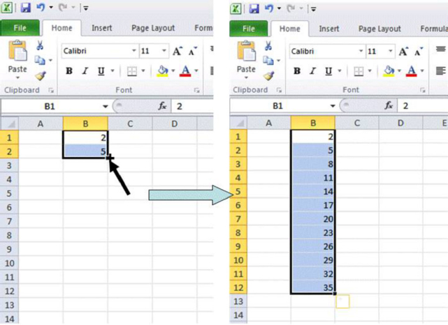 fill series in excel for mac